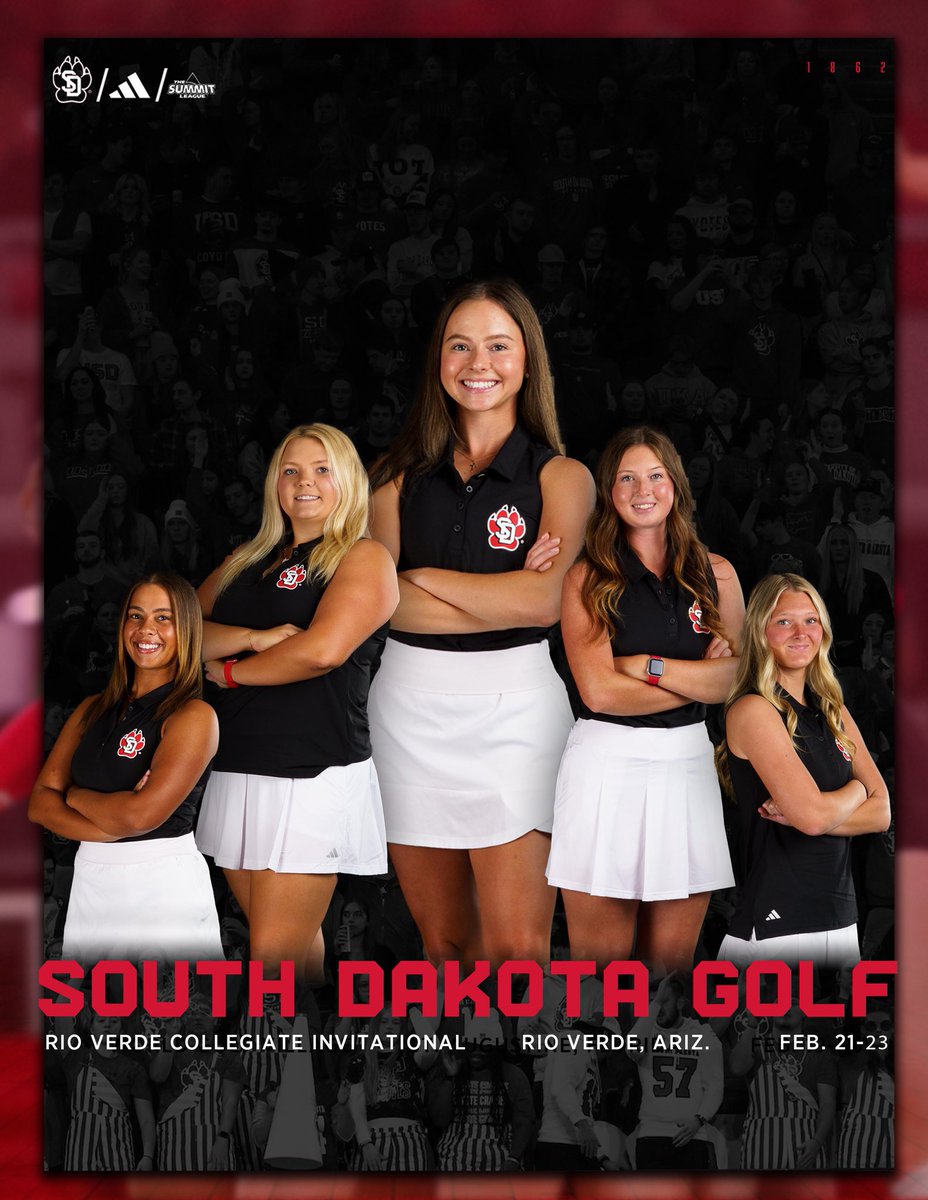 SDCoyotesWGolf's tweet photo. ✈️  —> 📍Rio Verde, Ariz.

Lets Go Yotes‼️🗣️
⏳: 12 p.m. (MST)
📊: https://t.co/eX4w2oRCyF

#GoYotes x #WeAreSouthDakota https://t.co/ebLfQ3UM4m