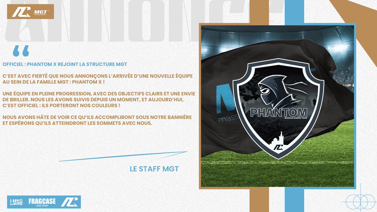 STRUCTURE MGT (@mgt13es) on Twitter photo 🚨🔥 OFFICIEL 🔥🚨
Bienvenue à Phantom X dans la famille MGT ! 🖤
Un nouveau chapitre commence, et on a hâte de voir ce que l’avenir nous réserve ensemble ! 💪⚽
#WelcomePhantomX #MGTFamily
@Phantom_Clubpro <a href="/PGZesport/">MGT PÉGAZE esport (Actu)</a> 🚨🔥 OFFICIEL 🔥🚨
Bienvenue à Phantom X dans la famille MGT ! 🖤
Un nouveau chapitre commence, et on a hâte de voir ce que l’avenir nous réserve ensemble ! 💪⚽
#WelcomePhantomX #MGTFamily
@Phantom_Clubpro <a href="/PGZesport/">MGT PÉGAZE esport (Actu)</a>