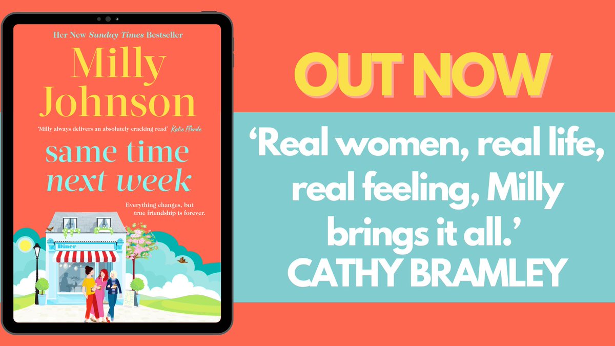 simonschusterE's tweet image. HAPPY PUBLICATION DAY to the wonderful @millyjohnson 

#SameTimeNextWeek is a heartwarming story about a group of women who meet to share their worries. Together, can they find the answers, courage and support they need?  

bit.ly/3CIVvqd