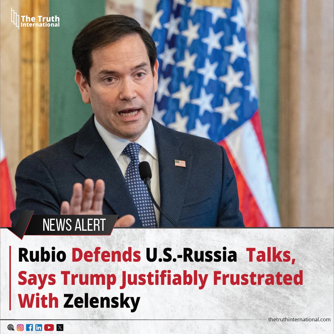 ttimagazine's tweet image. Rubio Defends U.S.-Russia Talks, Says Trump Justifiably Frustrated With Zelensky

For Detail
thetruthinternational.com/international/…

#rubio #defends #russia #trump #justifiably #frustrated #zelensky #tti