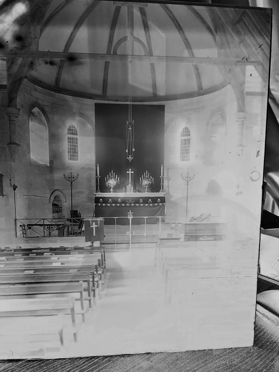 This apse appears in a set of late 1890s glass plates newly donated to the Signet Library. We're stumped as to the church, but it may be Lothians/Borders, somewhere between Innerleithan and Penicuik. Does anyone recognise it, please?