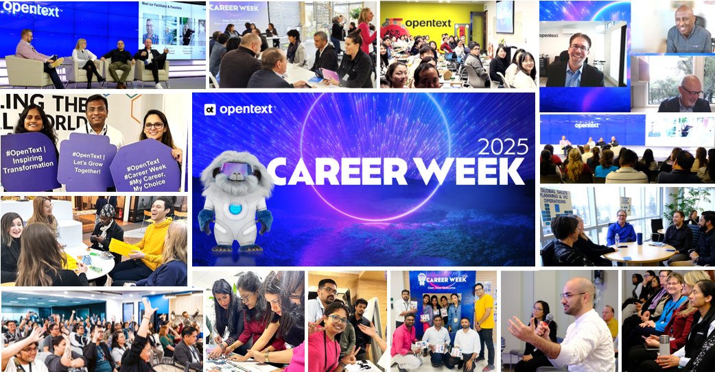 We are wrapping up a fantastic Career Week at <a href="/OpenText/">OpenText</a>! 

My own career advice:
1. Plan hard and put the work in.
2. Respect those with less power than yourself.
3. Be purposeful in everything you do - how you build a product, close a deal, take out cost, or even how you place