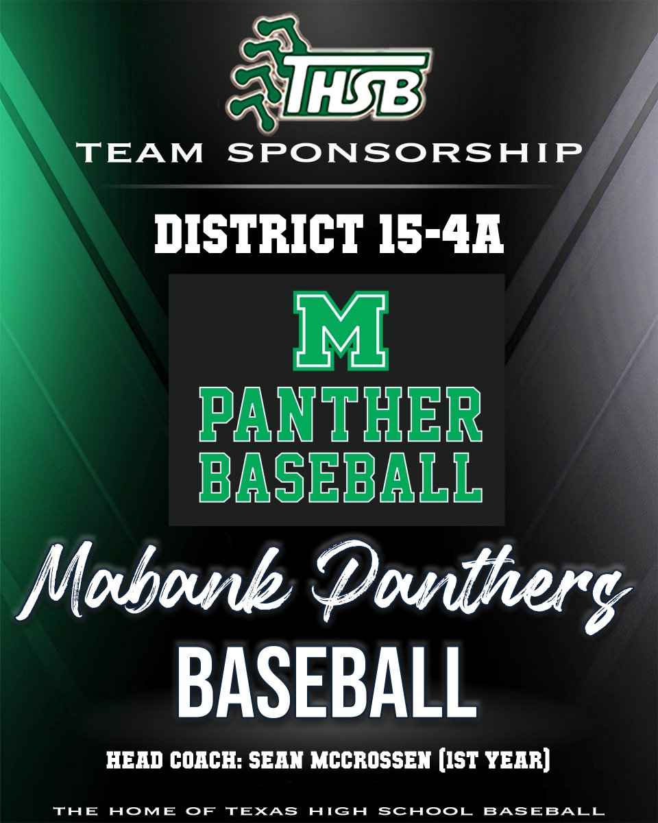 TxHSBaseball (@txhs_baseball) on Twitter photo Shout out to the 15-4A Mabank Panthers and Head Coach Sean McCrossen for being a THSB Sponsor! See the Panthers' 2025 team info at txhighschoolbaseball.com/4a/15-4a/
<a href="/Mabank_Baseball/">Mabank High School Baseball</a> <a href="/CoachMccrossen/">Coach Sean McCrossen</a> <a href="/4ATxHsBaseball/">4ATxHsBaseball</a> Shout out to the 15-4A Mabank Panthers and Head Coach Sean McCrossen for being a THSB Sponsor! See the Panthers' 2025 team info at txhighschoolbaseball.com/4a/15-4a/
<a href="/Mabank_Baseball/">Mabank High School Baseball</a> <a href="/CoachMccrossen/">Coach Sean McCrossen</a> <a href="/4ATxHsBaseball/">4ATxHsBaseball</a>