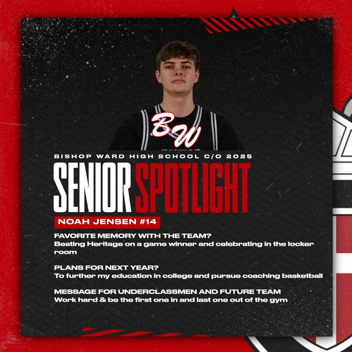 Number 14: <a href="/noah_jensen14/">Noah Jensen</a> 

As voted by his teammates:
Most likely to become a coach
Most likely to own a business
Most likely to keep the others out of trouble
