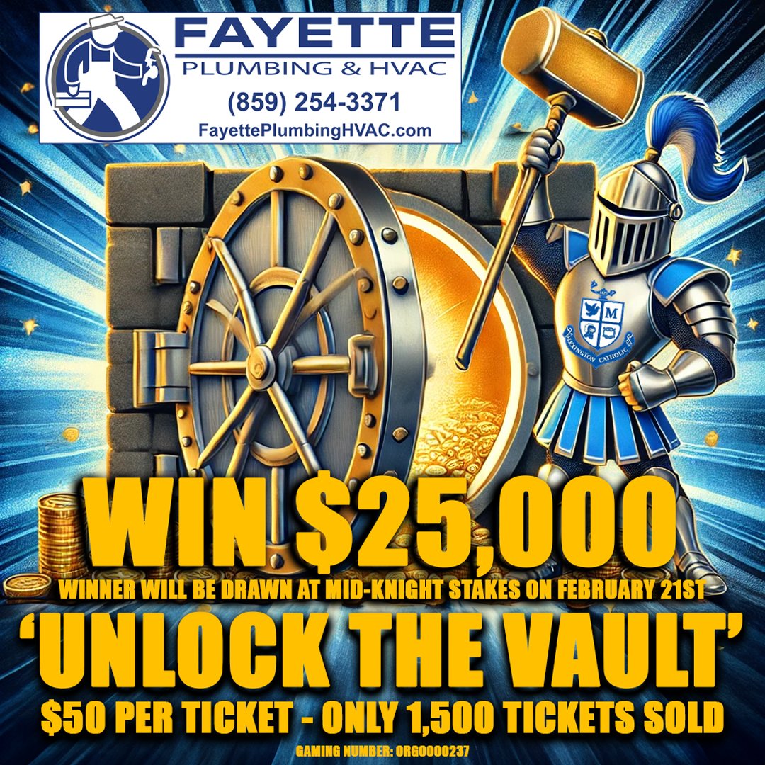 You only have a few hours to purchase your Unlock the Vault raffle chances! Remember, if we reach our goal, uKnight Day will be a day of celebration—no additional fundraising requests! Help us make this MKS fundraiser the best yet!

🎟 bit.ly/3EAIoHU