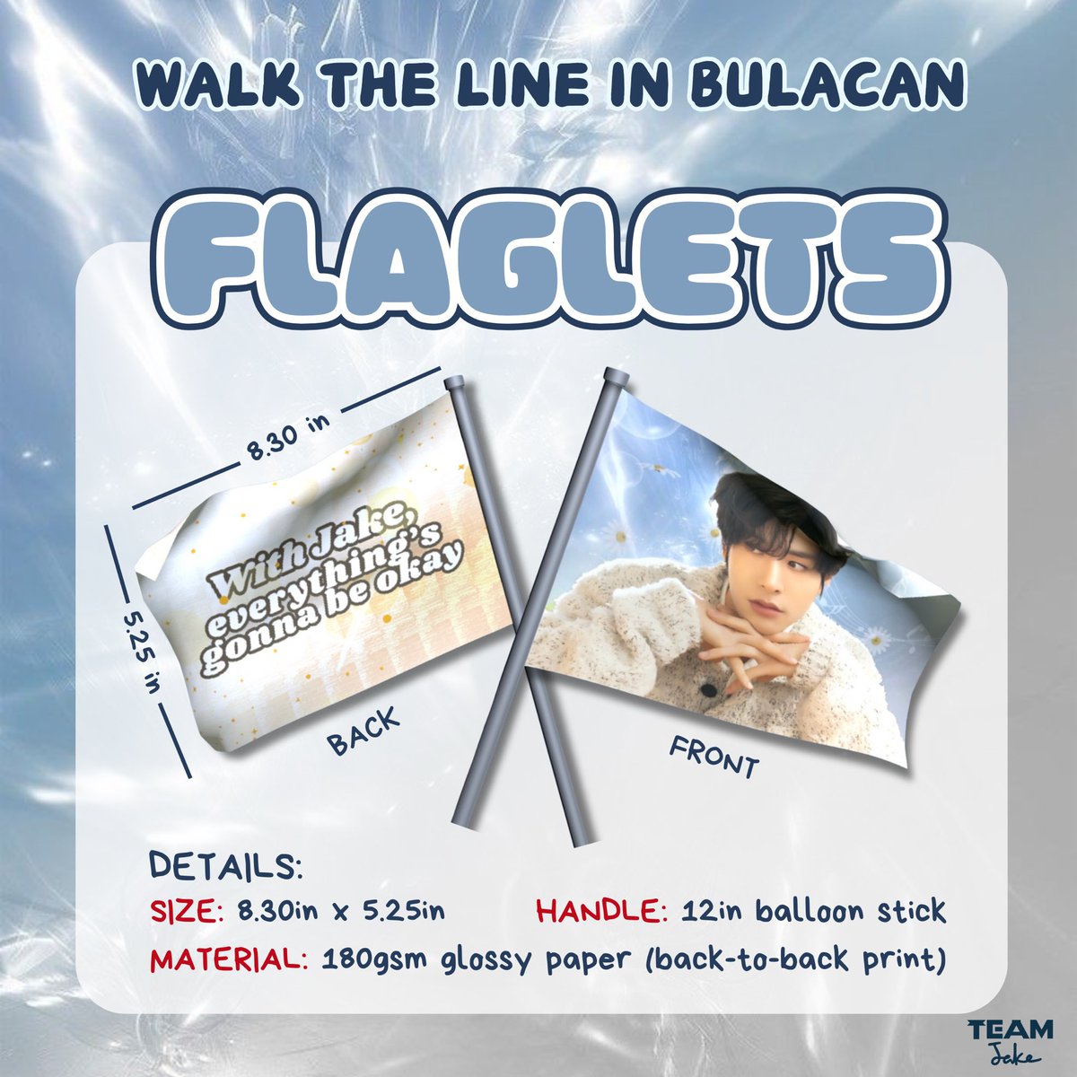 simjaeuni's tweet photo. prettiest jake banners and flaglets for wtl bul😭 jake you are so loved! i gotta collect them all💃 ntm the toll ad!🤍 https://t.co/YASGCzvhlt