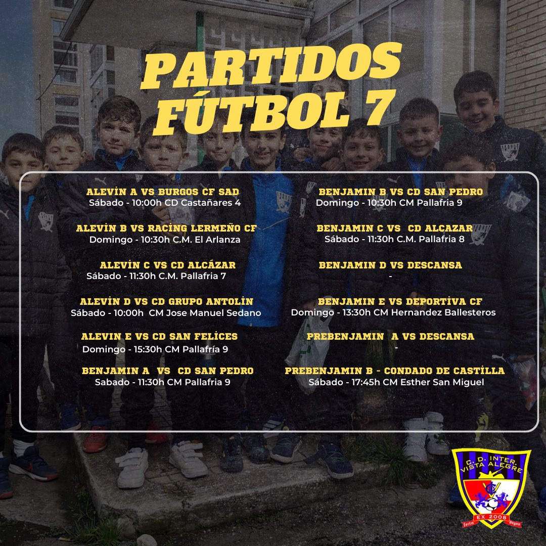 ⚽️Partidos de todos nuestros equipos para este fin de semana.
Mucha suerte a todos‼️🙌