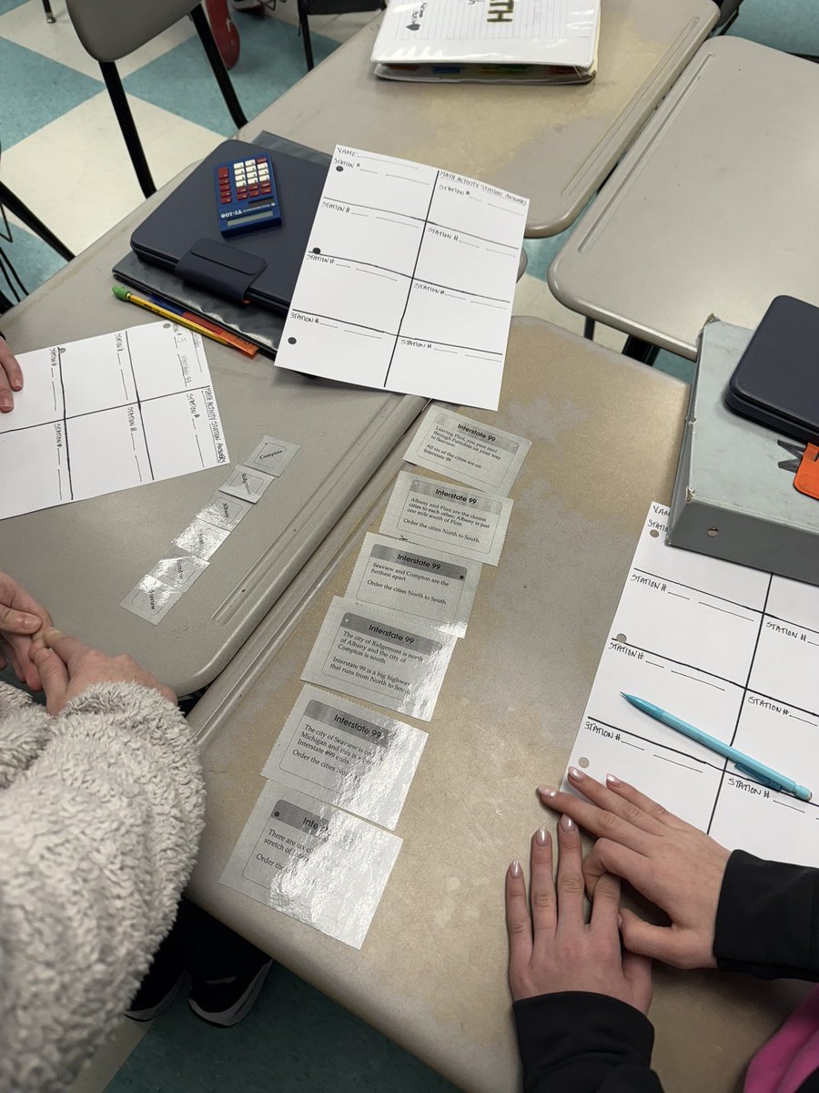 CinelliMathCrew's tweet image. Random Grouping allows students to explore and deepen their mathematical thinking with other students. Mr. Cinelli and Mrs. Burgess’ Math classes are completing problem based station tasks where analyzing and synthesizing take center stage. @HowellTwpMSN @HTPSMathScience