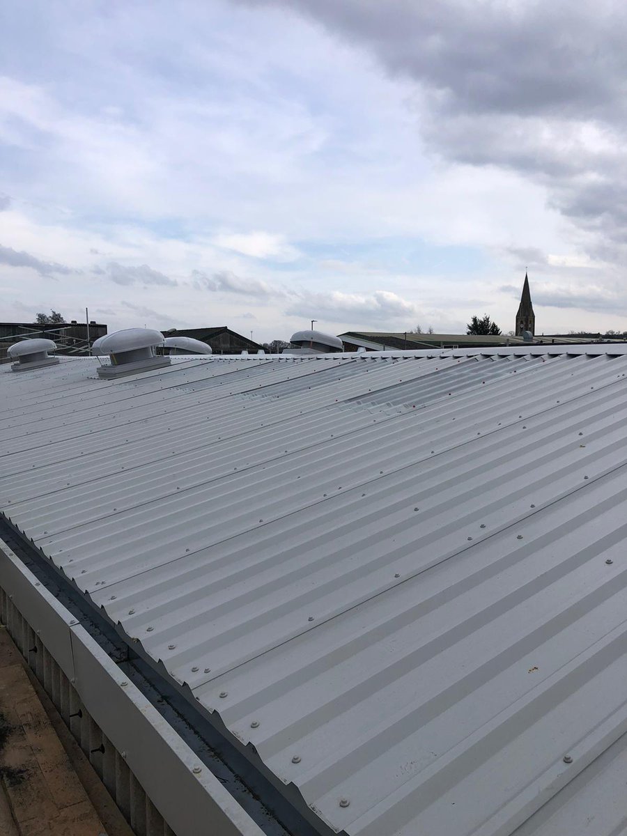 Another successful building completed for <a href="/WabtecCorp/">Wabtec Corporation</a> at Bearward Engineering, Northampton. ✅

Our scope of work included the supply &amp; installation of new trapezoidal steel sheets and roof-mounted extraction units.

#construction #roofing #cladding #steelsheeting