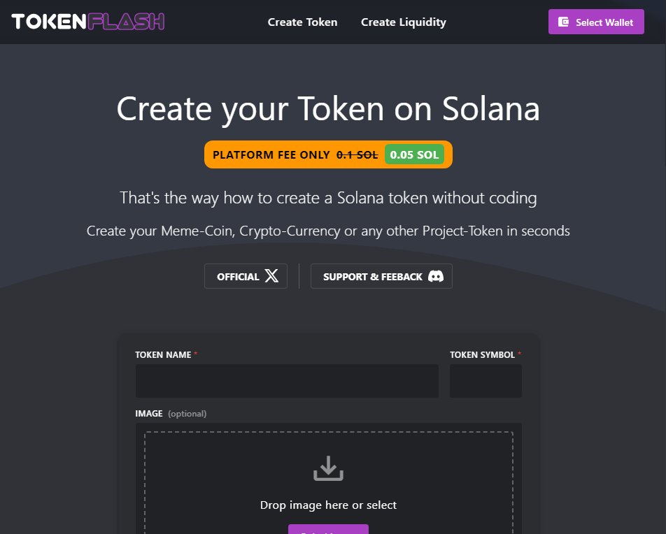 🚀 Launch Your Own Memecoins – No Coding Required! 🚀

Creating #Memecoins has never been easier! With TokenFlash, you can launch your own token in seconds with the lowest fees on the network!

✅ No Coding Skills Needed – Effortless token creation
✅ Lowest Platform Fees – Save