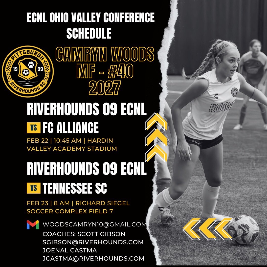 Camryn Woods | 2027 | ECNL (@camrynwoods22) on Twitter photo ✈️ to TN for <a href="/ECNLOhioValley/">ECNL Ohio Valley Conference</a> games this weekend. let’s goooo!!! <a href="/ECNLgirls/">ECNL Girls</a> <a href="/HoundsAcademy/">The Riverhounds Academy</a> <a href="/PrepSoccer/">Prep Soccer ⚽️</a> <a href="/TopDrawerSoccer/">TopDrawerSoccer</a> <a href="/TheSoccerWire/">SoccerWire</a> <a href="/Scot22tie/">Scott Gibson</a> <a href="/CazzJoe/">Joe Cazz</a> ✈️ to TN for <a href="/ECNLOhioValley/">ECNL Ohio Valley Conference</a> games this weekend. let’s goooo!!! <a href="/ECNLgirls/">ECNL Girls</a> <a href="/HoundsAcademy/">The Riverhounds Academy</a> <a href="/PrepSoccer/">Prep Soccer ⚽️</a> <a href="/TopDrawerSoccer/">TopDrawerSoccer</a> <a href="/TheSoccerWire/">SoccerWire</a> <a href="/Scot22tie/">Scott Gibson</a> <a href="/CazzJoe/">Joe Cazz</a>