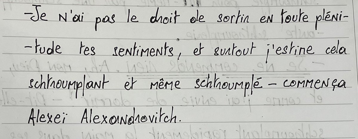 MargueriteScc's tweet photo. Un élève m’a rendu un DS de traduction d’Anna Karénine où il a remplacé tous les mots qu’il ne connaissait pas par schtroumpfer ?? On se schtroumpfe de ma gueule https://t.co/abbt49Bhqo