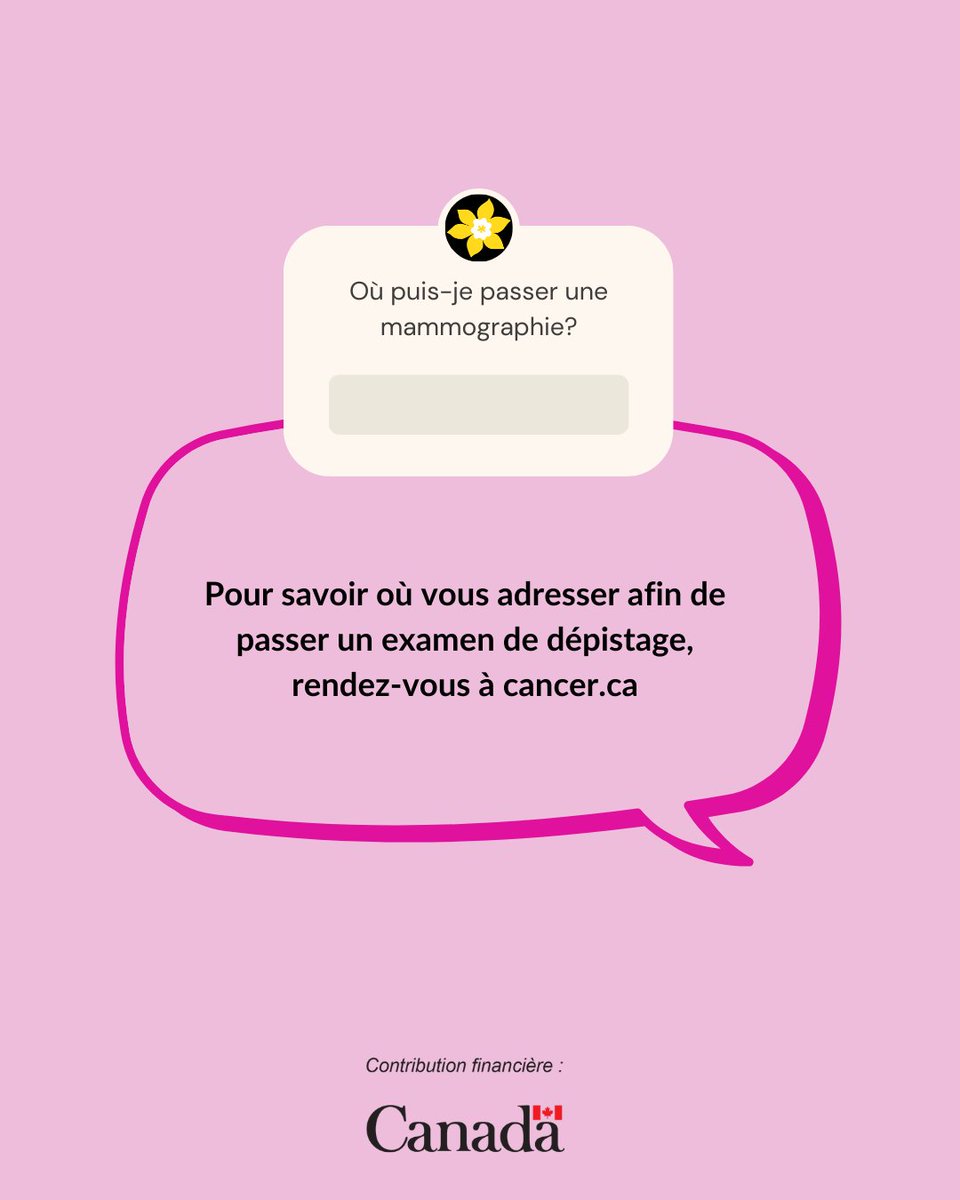 Des réponses à vos questions! ✨

Nous avons voulu savoir quelles étaient VOS questions à propos de la mammographie, et nous y avons répondu. 

Q : Pourquoi devrais-je passer une mammographie?
R : À partir d’un certain âge, une mammographie de dépistage tous les deux ans peut