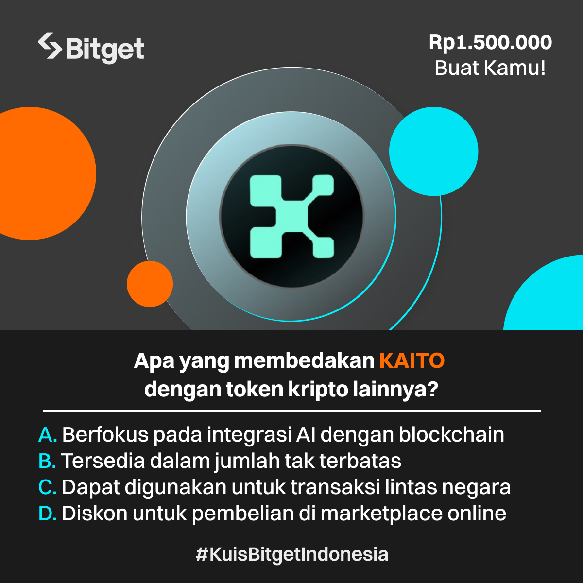 🎁 HADIAH Rp1.500.000 BUAT KAMU! 🎁

Caranya mudah:
1⃣ Follow <a href="/BitgetID/">Bitget Indonesia 🇮🇩</a> dan download aplikasi Bitget bitgetapp.com/id/download
2⃣ Like + repost tweet ini, jawab pertanyaannya di kolom komentar dengan hashtag #KuisBitgetIndonesia #KAITO
3⃣ Isi form berikut: forms.gle/PAUAQvo5AXZogi…