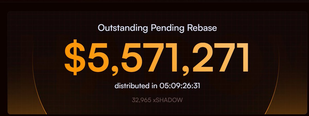 The next $SHADOW rebase is already at &gt;5m