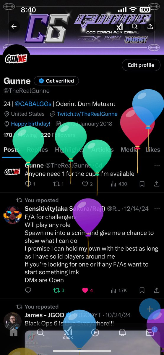It’s that good ole balloon on twitters day
