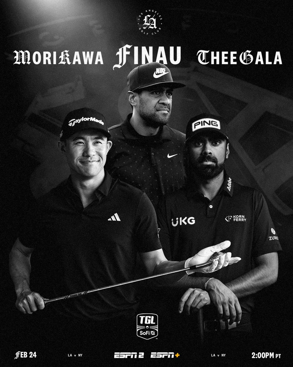 Los Angeles Golf Club (@wearelagc) on Twitter photo Fresh face. Same team. The roster is set for Monday’s chance to clinch a playoff berth as we sign <a href="/tonyfinaugolf/">Tony Finau Golf</a> to a one match contract.
Tune in Monday 5pm EST on ESPN to catch the LAGC battle it out against <a href="/nygolfclub/">New York Golf Club</a> . Fresh face. Same team. The roster is set for Monday’s chance to clinch a playoff berth as we sign <a href="/tonyfinaugolf/">Tony Finau Golf</a> to a one match contract.
Tune in Monday 5pm EST on ESPN to catch the LAGC battle it out against <a href="/nygolfclub/">New York Golf Club</a> .
