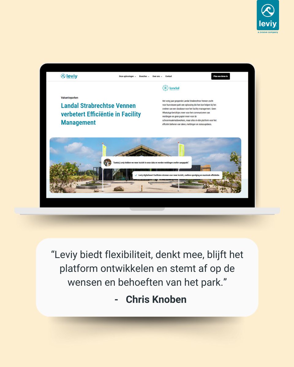 🌟Efficiënter werken met Leviy! 

Bij Landal Strabrechtse Vennen is losse communicatie verleden tijd—alles verloopt nu via één digitaal platform. Meer overzicht, minder gedoe! 

Wil je weten hoe? Lees de klantcase hier! 👉leviy.com/over-ons/casus…