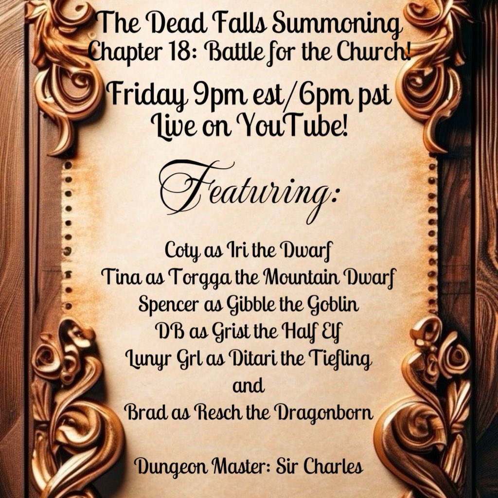 It’s #GameNight nerds! We’re BACK from our 2 week break and ready to battle! Join us in our live chat tonight for all the inappropriate #dungeonsanddragons shenanigans, at 9pm est/6pm pst LIVE at The Red 5 Tavern on YouTube!
youtube.com/@thered5tavern…

#DnD