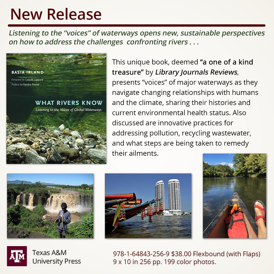 Artist, author, scholar,  &amp; international water projects collaborator Basia Irland delivers 25 intimate portraits of #rivers from around the world, accentuated by a foreword from Lucy Lippard &amp; a preface from Sandra Postel, #StockholmWaterPrize recipient. bit.ly/4k7g6VQ