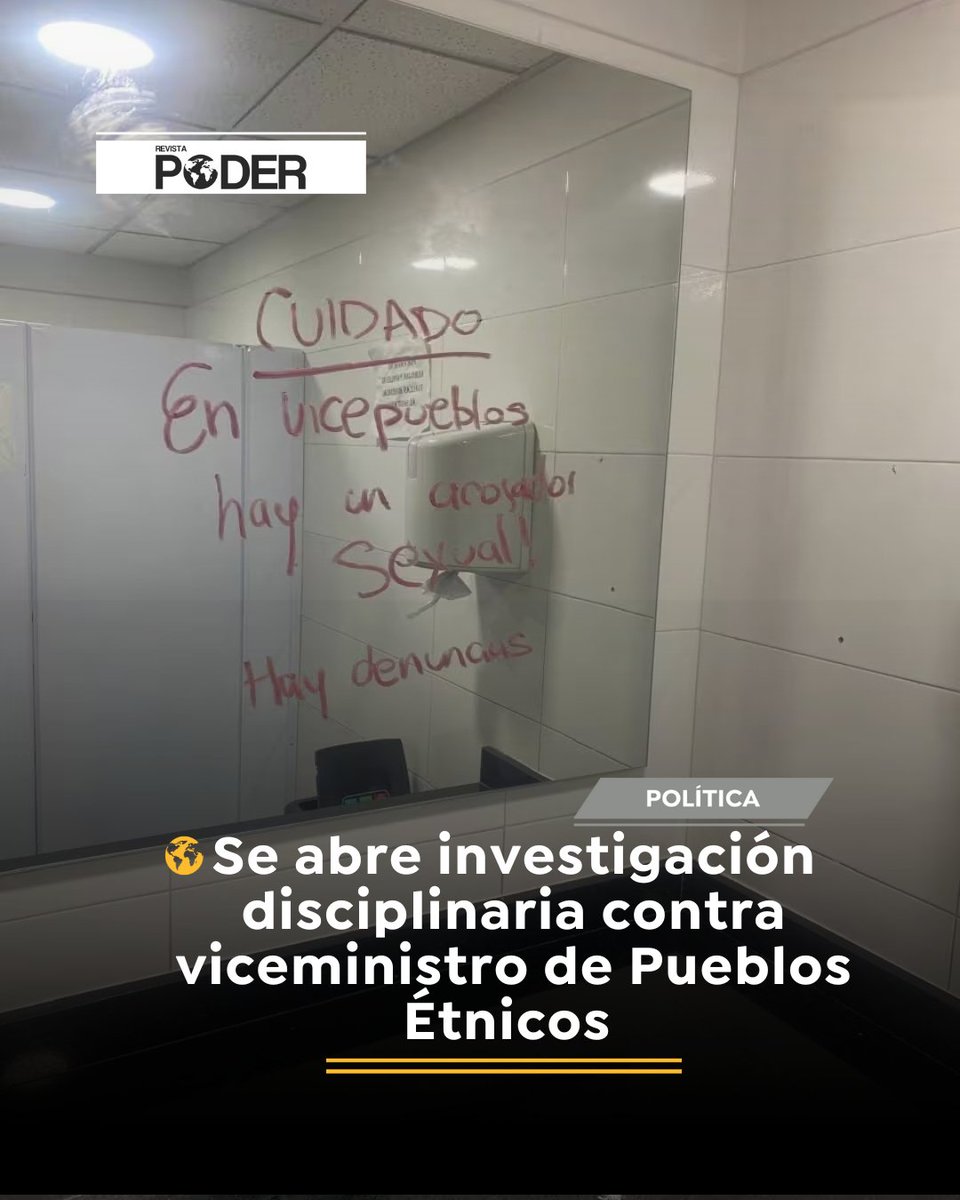 PoderRevis33300's tweet image. La @PGN_COL  General de la Nación ha abierto una investigación disciplinaria contra Nelson Lemus Cruz, viceministro de Pueblos Étnicos del Ministerio de la Igualdad, luego de que Sandra Milena Cobos, una funcionaria del Ministerio y experta en asuntos indígenas.
#RevistaPoder