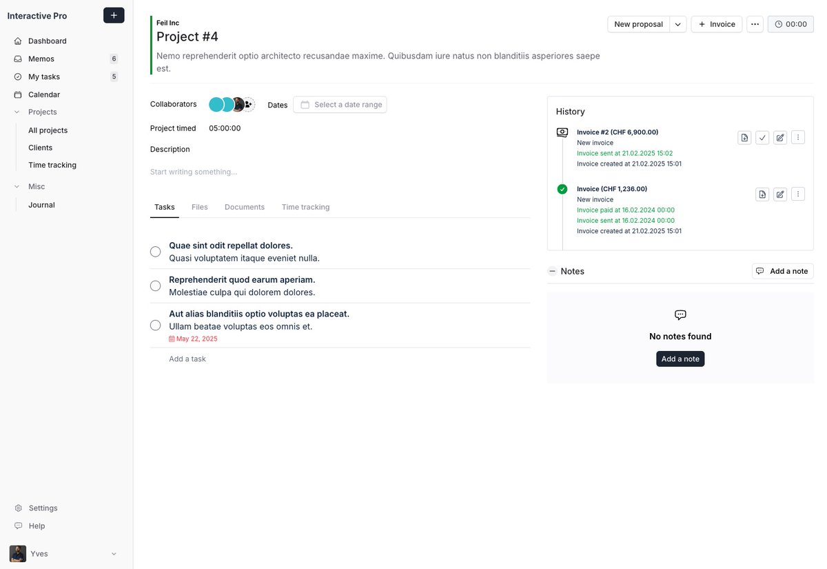 yvesdesign's tweet image. Building my little project management app with ease, built with #fluxui from @calebporzio and @hugosaintemarie  What do you guys think?