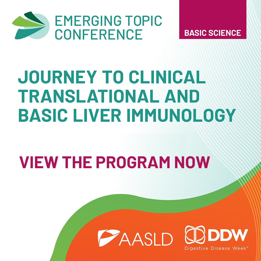Join us at the Inflamed Passions of the #Liver: A Journey to Clinical, Translational, and Basic Liver #Immunology Emerging Topic Conference at #DDW! Open to all—Register now. #LiverTwitter
bit.ly/41oz2YH