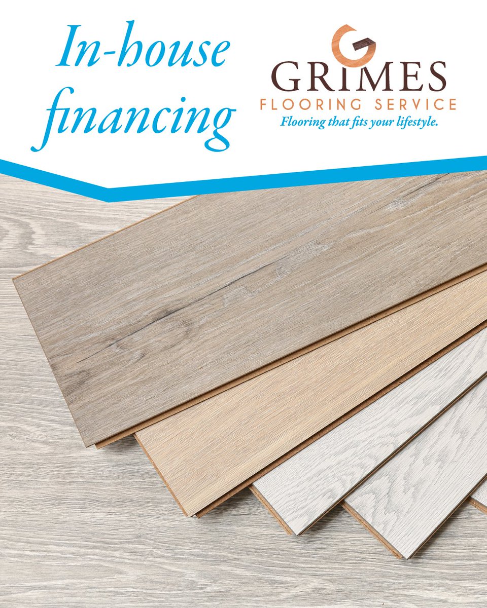 grimesflooring's tweet image. Want to freshen up your home without breaking the bank? At Grimes Flooring, you can get 100% in-house financing and find a budget that is right for you! 

Learn more at grimesfloors.com.

#GrimesFlooringService #BudgetFriendly #InHouseFinancing #NewFloors #HomeImprovement