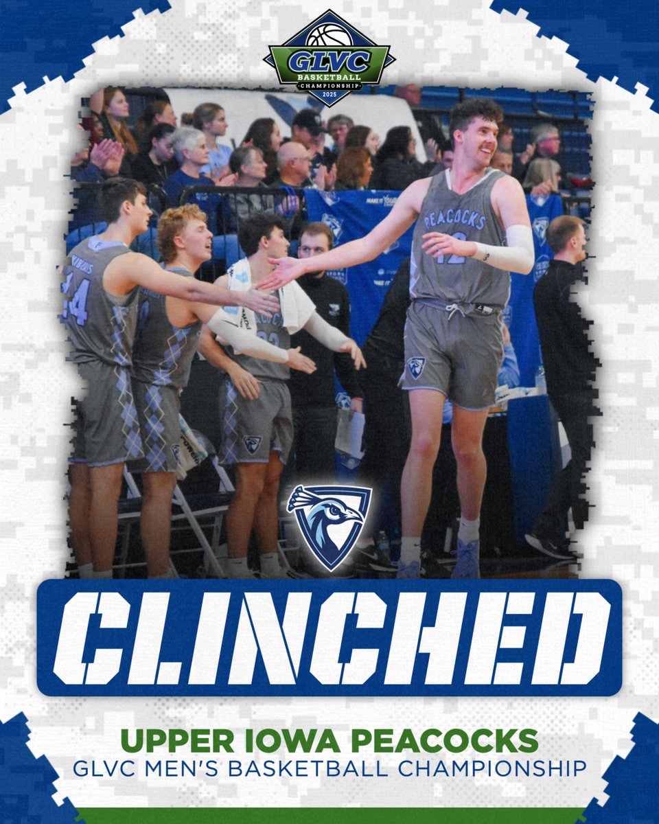 🏆⛹️‍♂️ 𝐒𝐏𝐎𝐓 𝐂𝐋𝐈𝐍𝐂𝐇𝐄𝐃 🔒

Upper Iowa is heading to the #GLVCmbb postseason for the 2nd time in its 2nd year in the league 😤

#GLVCchamps