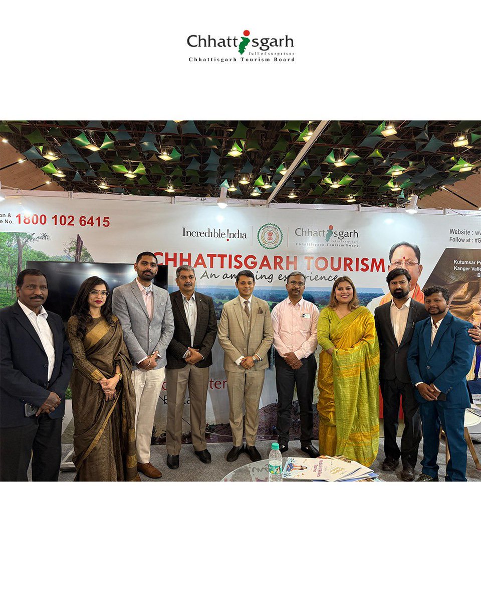 GoChhattisgarh's tweet photo. Mr. Vivek Acharya highlighted Chhattisgarh’s tourism policies, diverse themes, and untapped potential, with presentations from representatives of Jashpur, Kanker Palace, and Five Lotus Indo German.
#satte #gochhattisgarh #chhattisgarhtourism #tourism #tourismfair https://t.co/PqWhsXhDhM