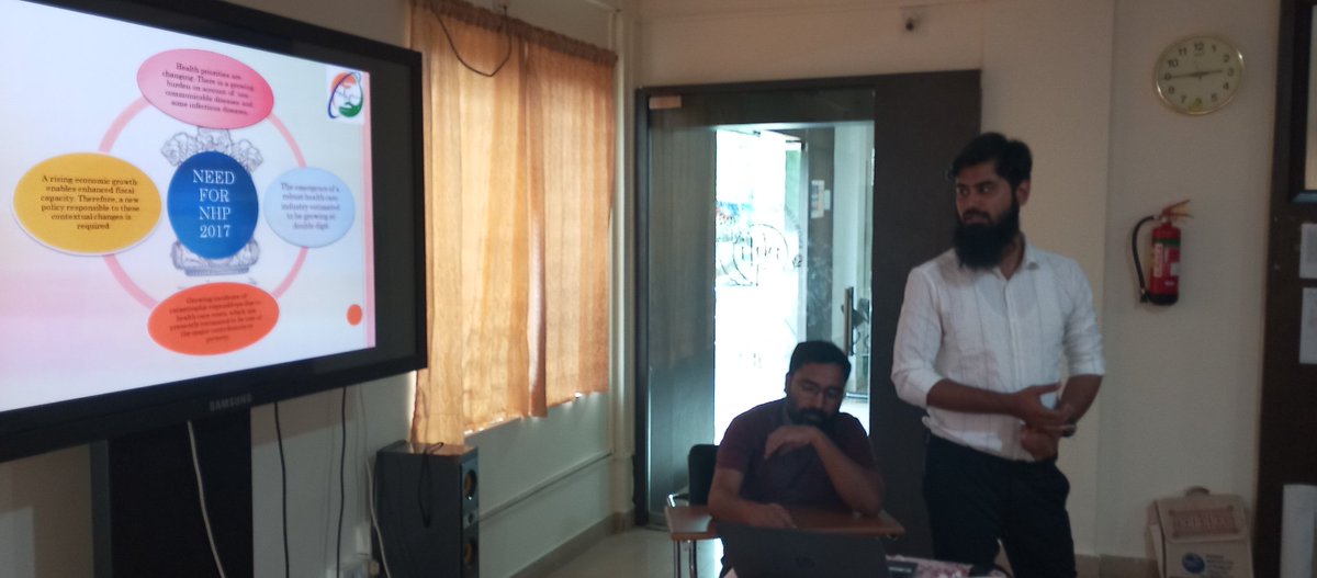 Shridhar Kadam (@shridharkadam) on Twitter photo Students <a href="/IIPHBhubaneswar/">Indian Institute of Public Health, Bhubaneswar</a>, in-service Doctors of Odisha Govt for Public Health Management course making a presentation on health policy analysis.
1. Comparing policy statements & actual health outcomes
2. Analysing the context & role of actors in policy
<a href="/HFWOdisha/">H & FW Dept Odisha</a>
<a href="/nhmodisha/">NHM Odisha</a> Students <a href="/IIPHBhubaneswar/">Indian Institute of Public Health, Bhubaneswar</a>, in-service Doctors of Odisha Govt for Public Health Management course making a presentation on health policy analysis.
1. Comparing policy statements & actual health outcomes
2. Analysing the context & role of actors in policy
<a href="/HFWOdisha/">H & FW Dept Odisha</a>
<a href="/nhmodisha/">NHM Odisha</a>
