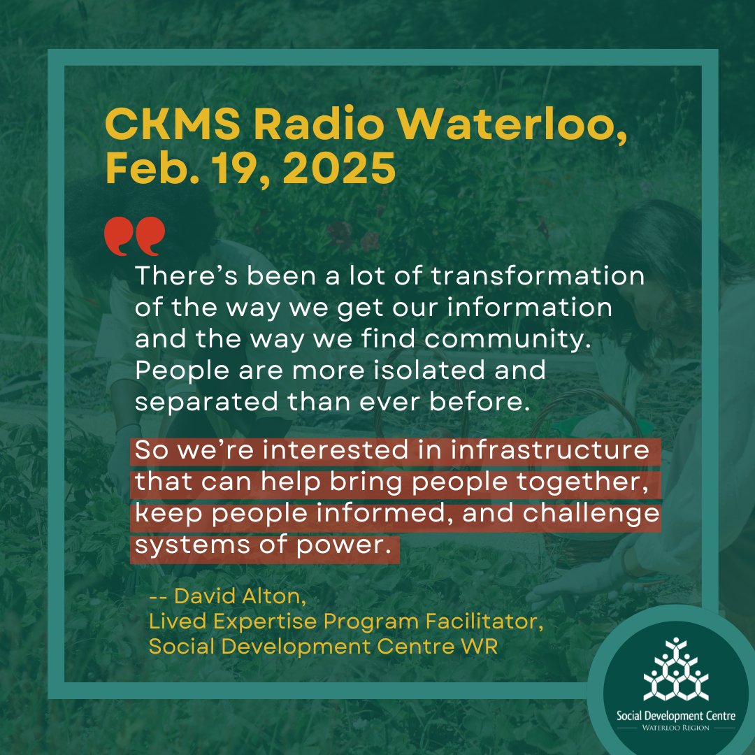 Social Development Centre Waterloo Region tweet media