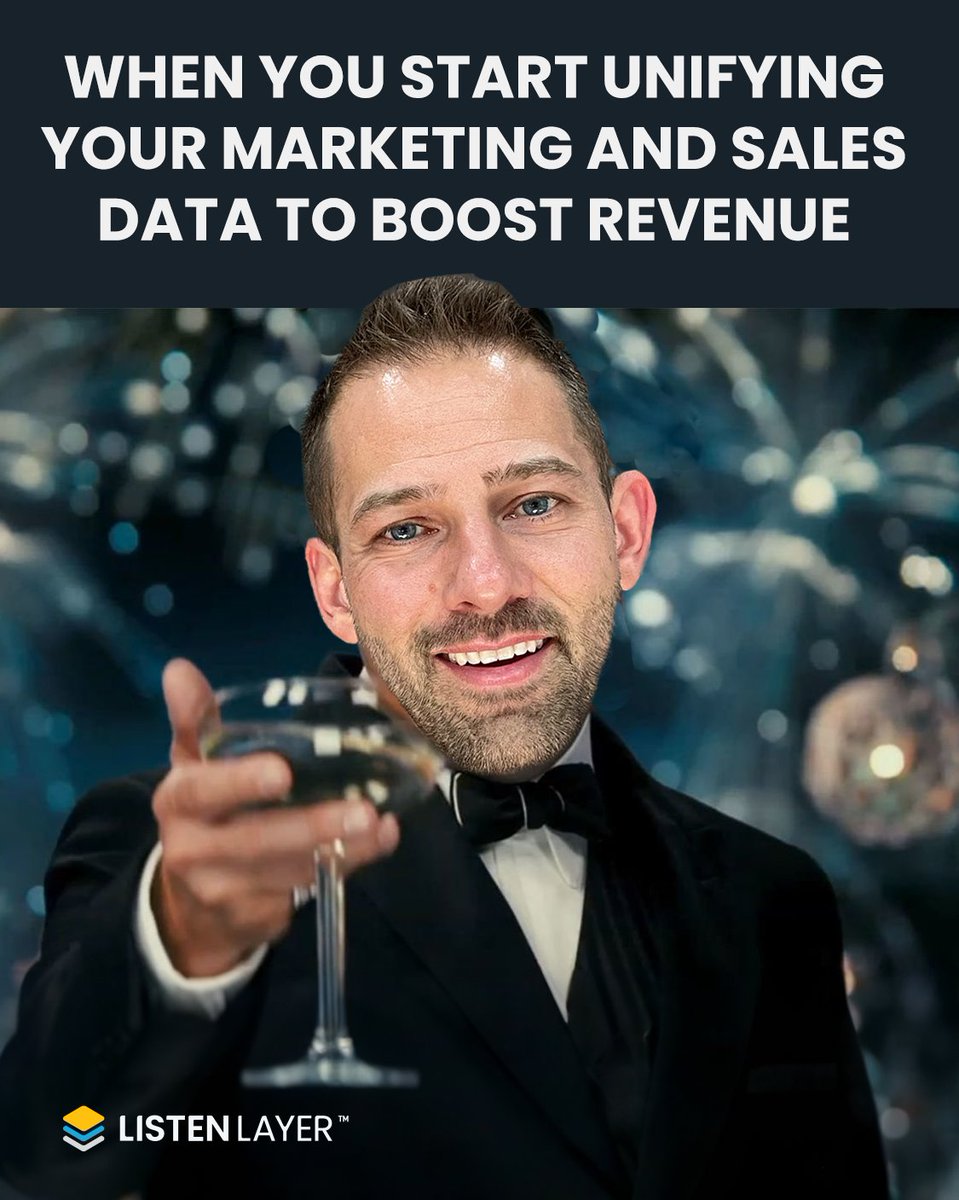 zachwrandall's tweet image. Marketing and sales data, unified.
Revenue, boosted. 🥂
2025 = The year you stop guessing and start scaling.
#RevenueGrowth #DataAlignment #ListenLayer