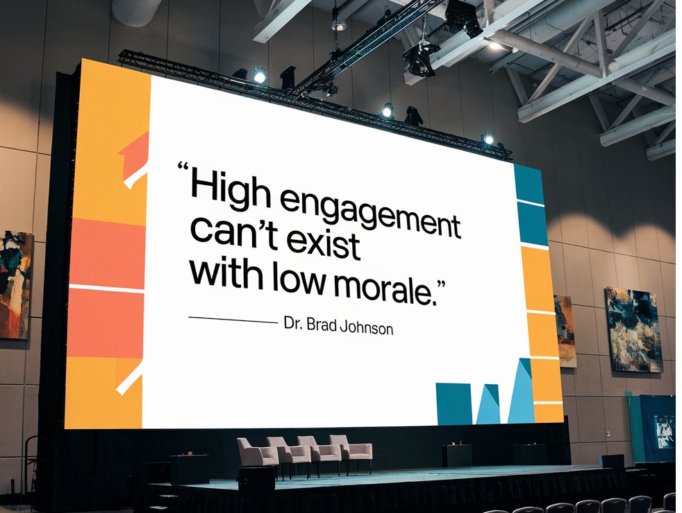 High engagement can't exist with low morale.
