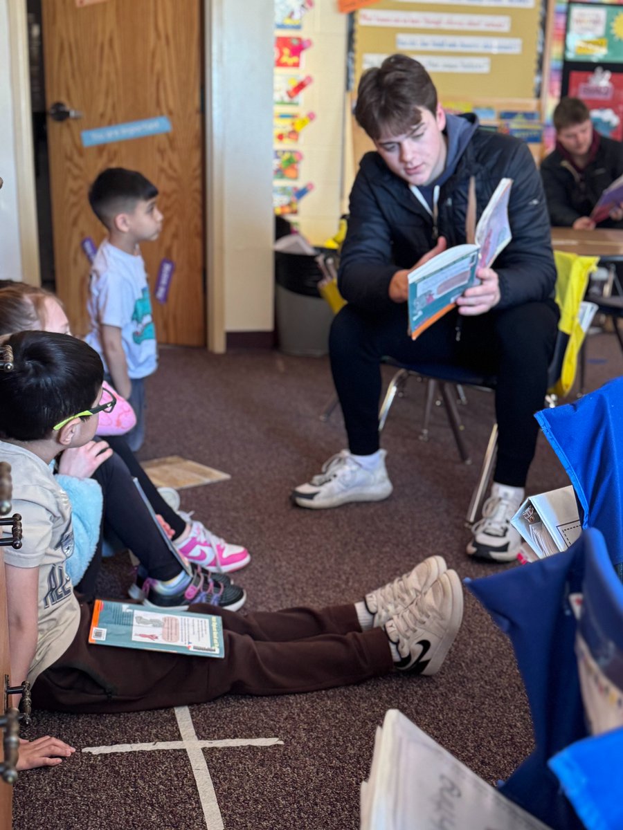 February is "I Love to Read" month so Cole, Brayden, Kaeden and Tatum went to Lake Agassiz elementary to read with some 1st graders. It was a great experience for all involved!