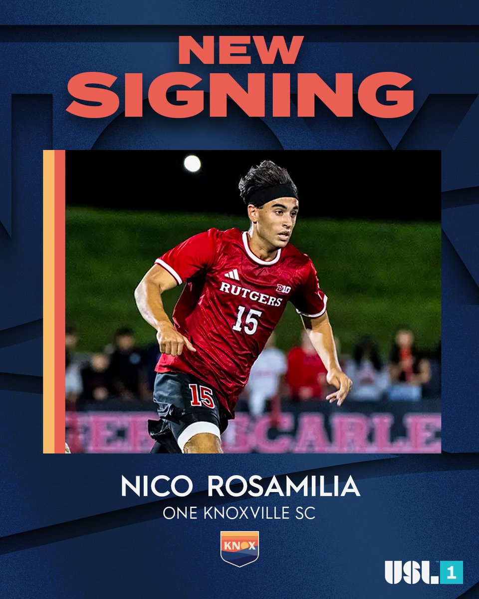 USL League One (@uslleagueone) on Twitter photo From the Scarlet Knights βοΈ
To the rolling hills of Tennessee π
<a href="/OneKnoxSC/">One Knoxville Sporting Club</a> has signed <a href="/RUMensSoccer/">Rutgers Men's Soccer</a> π¨π©ππ£ππ€πͺπ© <a href="/NicoRosamilia/">Neeks</a> to his πππ§π¨π© professional contract!
βοΈ bit.ly/4ka0K2H From the Scarlet Knights βοΈ
To the rolling hills of Tennessee π
<a href="/OneKnoxSC/">One Knoxville Sporting Club</a> has signed <a href="/RUMensSoccer/">Rutgers Men's Soccer</a> π¨π©ππ£ππ€πͺπ© <a href="/NicoRosamilia/">Neeks</a> to his πππ§π¨π© professional contract!
βοΈ bit.ly/4ka0K2H
