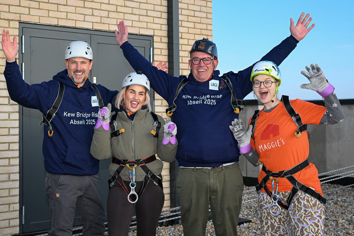 This week's #FridayFundraiser is in celebration of everyone who abseiled down the side of Kew Bridge Rise last week in London! Over 35 brave supporters from <a href="/Hill_Group_UK/">Hill_Group_UK</a> L&amp;Q plus Livi Deane from #TheTraitorsUK took part, raising an incredible total of £16,181!
