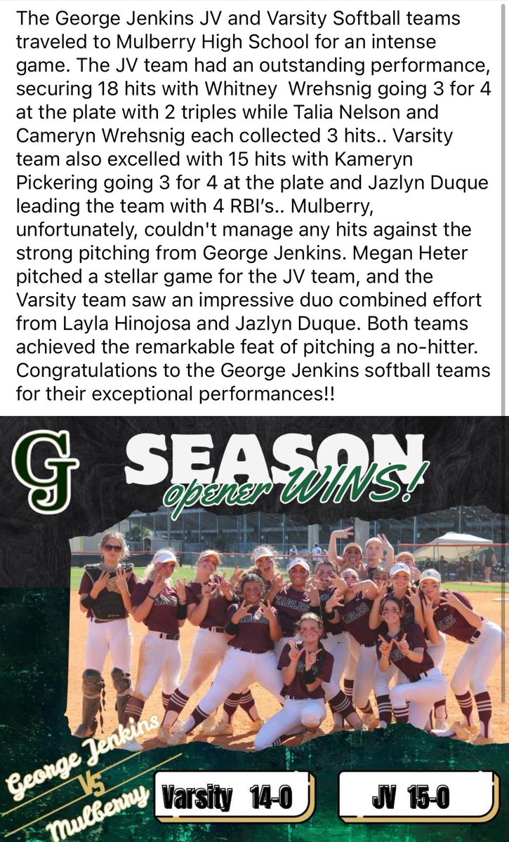 GJSoftball's tweet photo. https://t.co/nQ1ePTKsr2