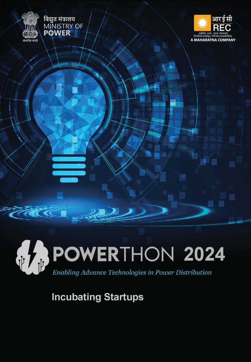 RECLindia's tweet photo. #Powerthon 2.0 is accepting applications!
Calling budding #startup and #entrepreneur having concepts, ideas that can solve issues of power distribution.
Do not miss the exciting opportunity to gain exclusive mentorship, expand your network, and scale up your solution.
Help in shaping the future of energy with your innovative solution!
Scan to participate now.
.... contd. (1/2)
@MinOfPower @mnreindia @mlkhattar @_Rahuld @JoshiPralhad @VivekKumarDewa5 @shripadynaik @narayanantbjp @CEA_India @officeofpower @ntpclimited @pgcilindia @pfclindia @power_pib