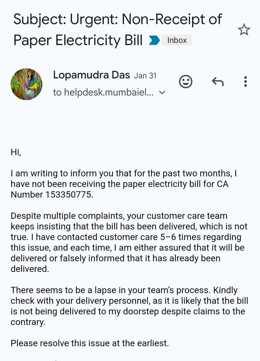 It's been 2 months since I haven't received my bill from <a href="/Adani_Elec_Mum/">Adani Electricity</a>. Every time I call customer care,they insist dat d bill hs been delivered.This level of irresponsibility is unacceptable! I'm exhausted frm repeatedly raising complaints via email,phone calls <a href="/gautam_adani/">Gautam Adani</a>