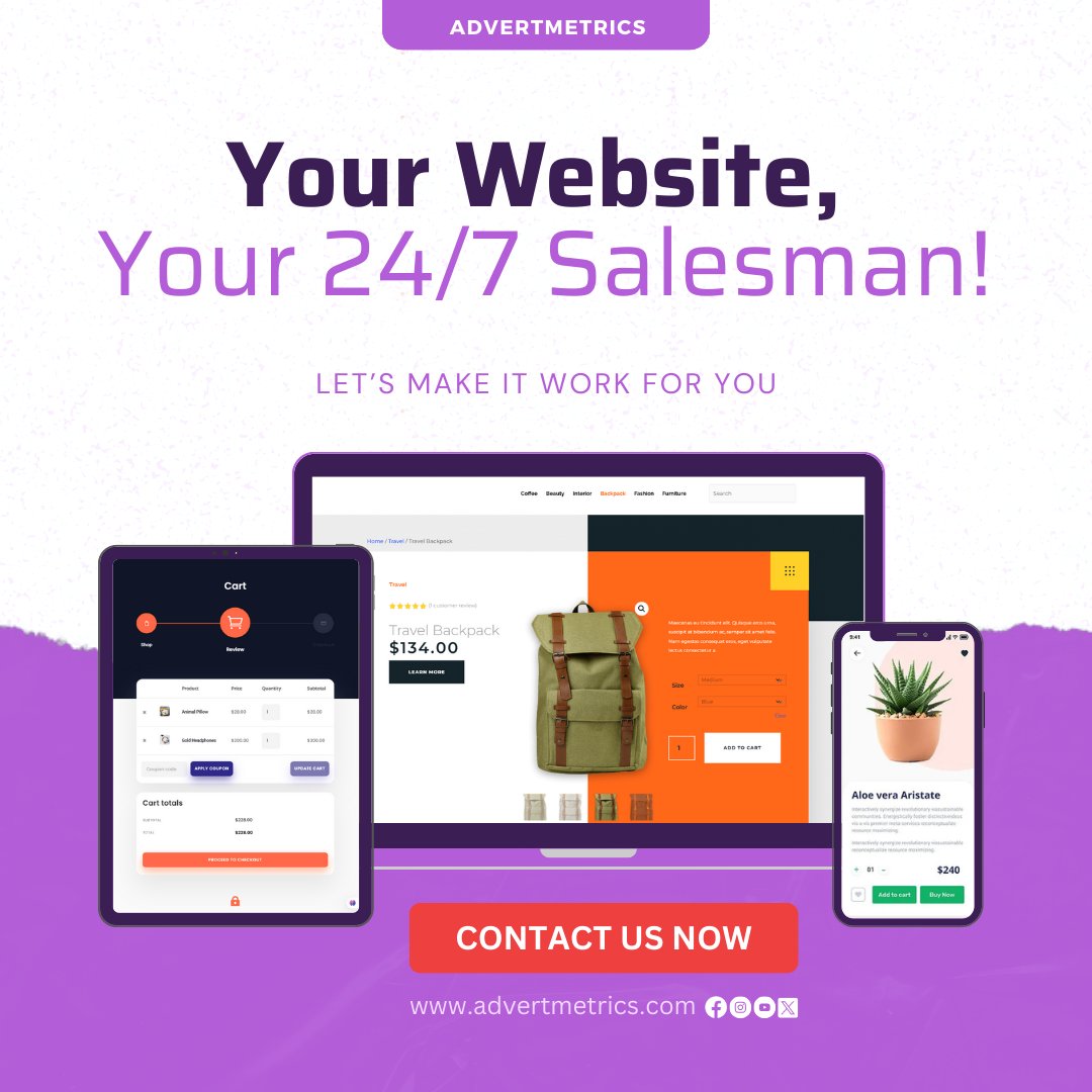 advertmetrics's tweet image. A well-designed website doesn’t just look good—it works hard to bring in sales. Is your website doing its job? If not, we’ll fix it.

#WebDesignExperts #SellMore #Advertmetrics