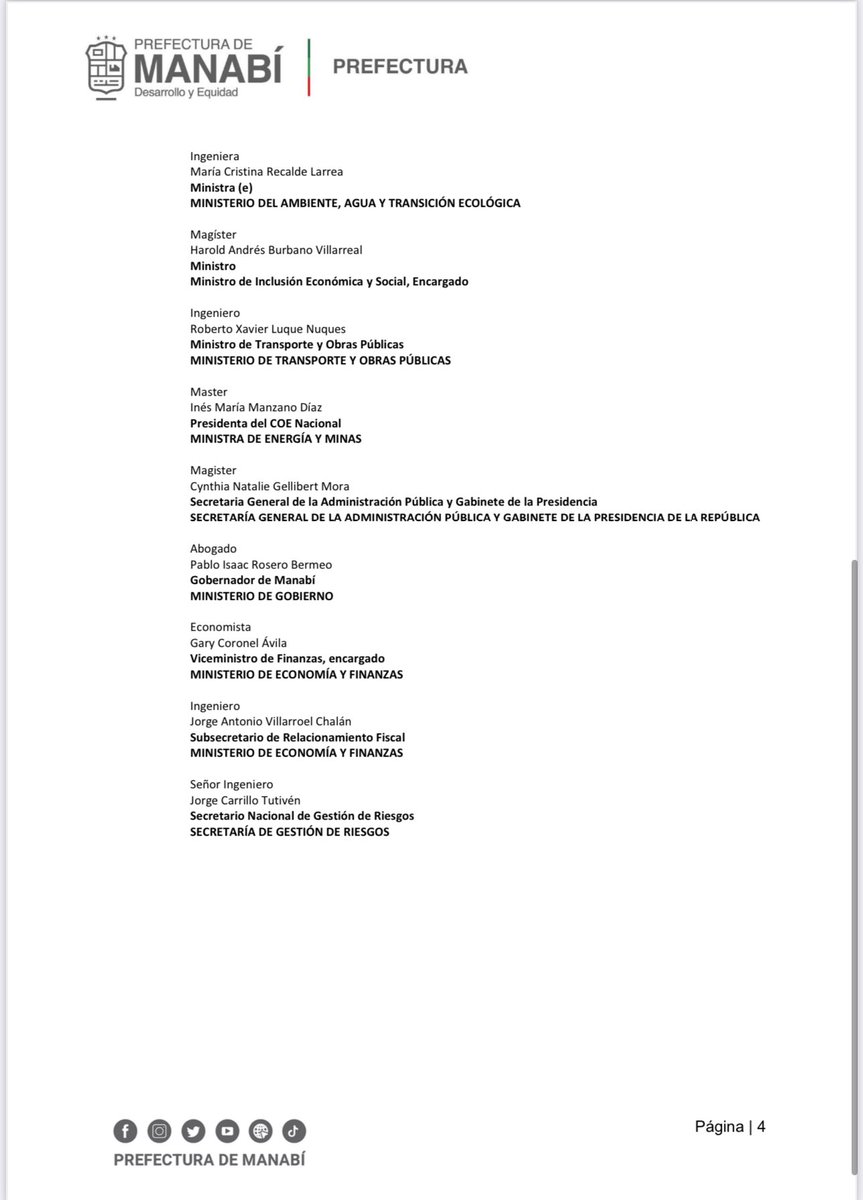 Leonardo Orlando A. (@leoorlandoa) on Twitter photo La deuda del Gobierno Nacional con la <a href="/PrefecturManabi/">Prefectura de Manabí</a> asciende a $41.4 MM
Hemos remitido un oficio a @finanzasec solicitando la transferencia de los recursos adeudados, siendo los más urgentes los correspondientes al Modelo de Equidad Territorial, esto es, saldo del mes La deuda del Gobierno Nacional con la <a href="/PrefecturManabi/">Prefectura de Manabí</a> asciende a $41.4 MM
Hemos remitido un oficio a @finanzasec solicitando la transferencia de los recursos adeudados, siendo los más urgentes los correspondientes al Modelo de Equidad Territorial, esto es, saldo del mes