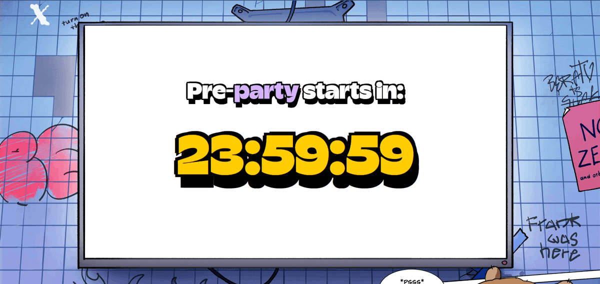 Mission completed. But this is just the beginning.

The Pre-Party campaign starts in...

LOCATION: zebera.io

REQUIREMENTS: Follow, Like, RT and Comment