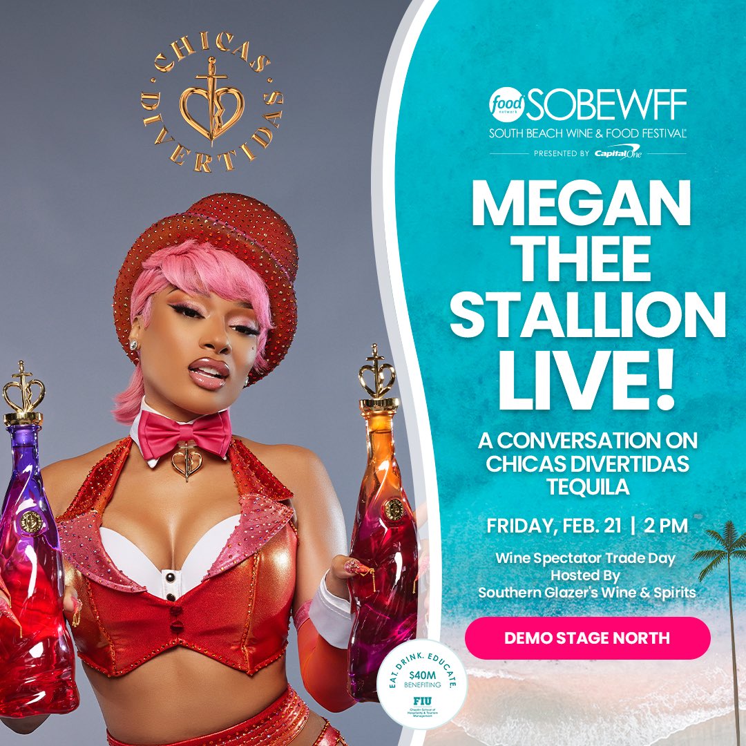 Hotties I’m talking about all things #ChicasDivertidas today at <a href="/SOBEWFF/">SOBEWFF</a>! 💖 So excited for y’all to enter your CHICAS ERA 😍

Hotties, Drink Responsibly. 
#ChicasOwnerAndCEO