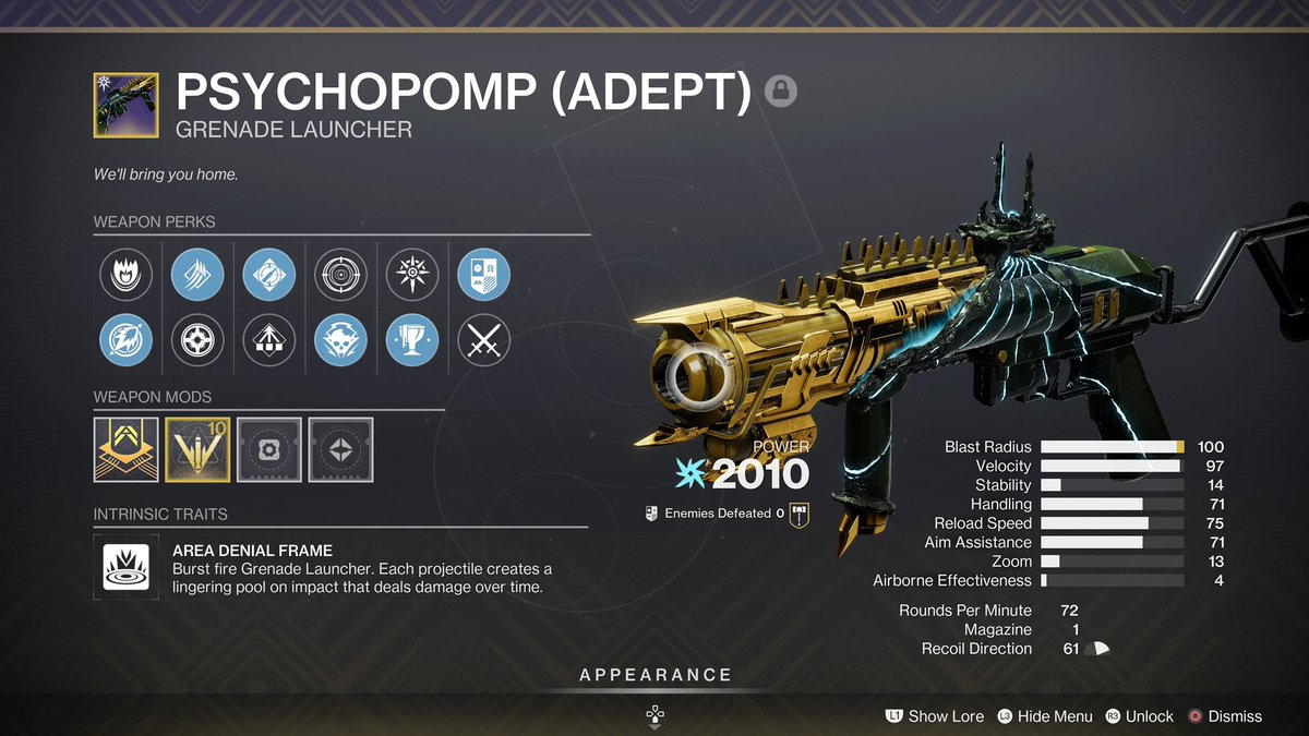 Itzzcareless's tweet photo. Just got my adept god roll  on this beast ❤️ @DestinyTheGame @Aztecross https://t.co/fWE3QBS07x