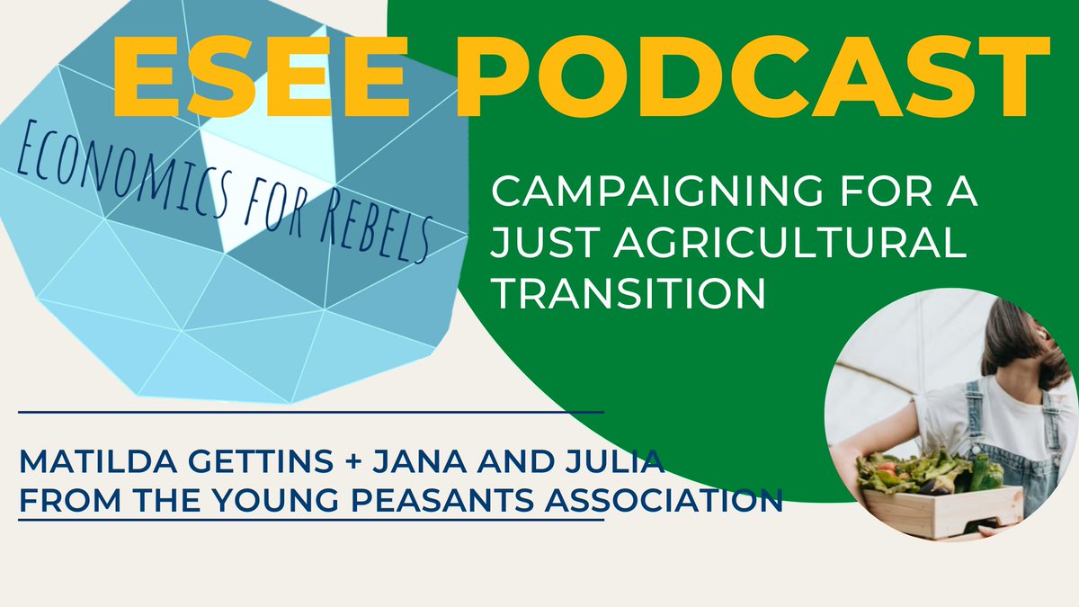 New podcast episode!

This week, Economics for Rebels host Matilda Gettins speaks to Jana and Julia from the Young Peasants Association about campaigning for a just agricultural transition.

#justtransition #sustainableagriculture #podcast

ecolecon.eu/new-podcast-ep…