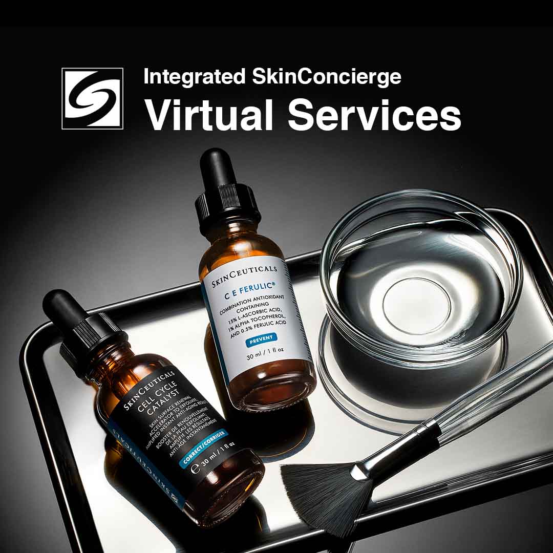 Introducing Integrated SkinConcierge Virtual Services 
 
Discover our exclusive suite of skincare services that puts SkinCeuticals professional expertise at your fingertips.