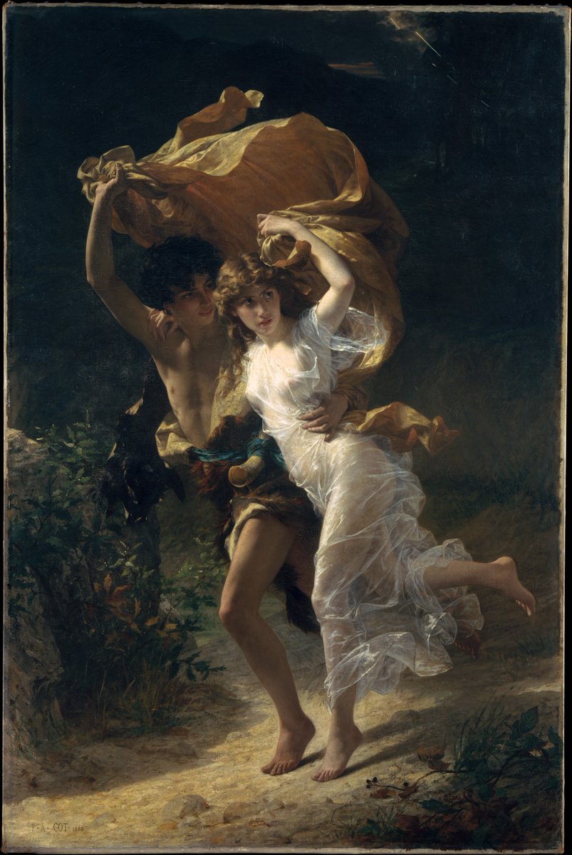 The Storm, by French painter Pierre-Auguste Cot (1880). The MET