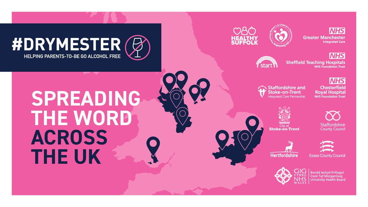 #DRYMESTER (@drymester_nhsgm) on Twitter photo Since the initial #DRYMESTER campaign in 2019, it is exciting and encouraging to see how #FASD awareness has grown across the UK.
We must continue to help parents-to-be go alcohol free. For info on our resources, contact info@drymester.org.uk Since the initial #DRYMESTER campaign in 2019, it is exciting and encouraging to see how #FASD awareness has grown across the UK.
We must continue to help parents-to-be go alcohol free. For info on our resources, contact info@drymester.org.uk