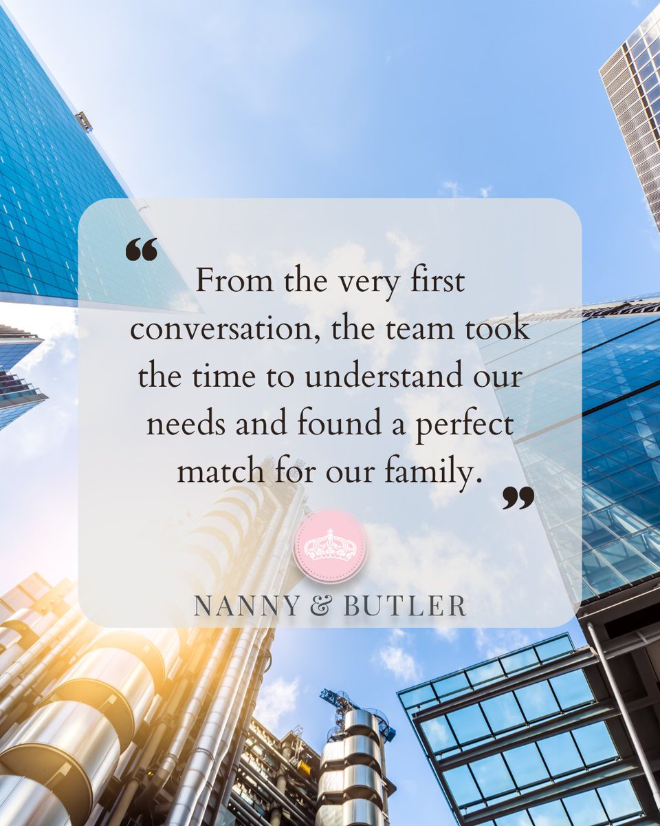 “Our nanny has truly become an invaluable part of our home - caring, professional, and incredibly attentive to our child’s needs. We’re grateful for the seamless process and the level of care Nanny &amp; Butler puts into selecting only the best candidates.” K.T. London